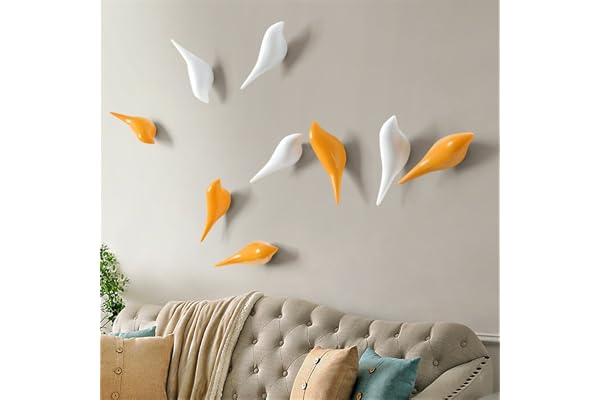 APSOONSELL Crochet mural en bois rustique en forme d'oiseau - 2 pièces