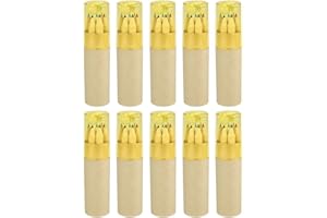 notrash2003 12 set di 6 pastelli ciascuno Mini pastelli per bambini certificati EN71-1, -2 e -9 Temperamatite per omaggi (Gelb)