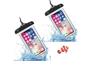 R&B SPORTS & LEISURE 2-Pack Waterproof Phone Pouch, Waterproof Phone Case With Lanyard, Safe Swimming Dry Bag For Mobile Phone, Holiday and Travelling Essentials, For iPhone 12 13 14 15 Samsung, Pixel All Phones up to 7"