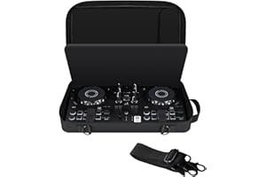 YipuVR Funda para controlador de DJ DDJ-FLX2, bolsa de viaje suave compatible con Hercules Inpulse 200/Inpulse 200 MK2/DDJ-WeGO4/, Inpulse 200 funda para cable y accesorios con correa de hombro