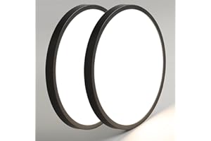 Mikeru 30cm Black Ceiling Light, 2pack Round Hallway Ceiling Lights 4000k Neutral Light Bathroom Ceiling Light Ultra-Thin 2.4cm/0.94in Flush Mount Ceiling Light for Kitchen, Laundry Room