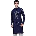 Jompers Men's Chikankari Embroidered and Sequence Kurtas