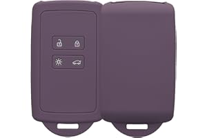 kwmobile Custodia Compatibile con Renault con 4 tasti Smart Key (solo Keyless Go) - Cover Chiavi Auto Protezione Copri Telecomando - Copri Chiave Copertura Iris pallido