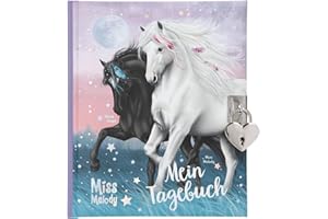Depesche 12047 Miss Melody-Journal Intime avec Motif de Chevaux en Violet et Bleu, 10271740, Multicolore, ca. 19 x 16 x 3 cm