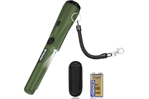 Flintronic Metal Detector Pinpointer, 360° Metal Detector Finder Pinpointer, Waterproof Handheld Pin Pointer with LED and Holster, Metal Detecting Tool for Locating Gold, Coin, Silver (Deep Green)