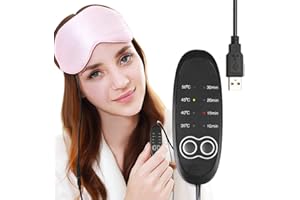 YOFULY Masque à vapeur USB pour soulager le stress oculaire, traitement thérapeutique chaud pour les yeux secs, blépharite, styles (rose)