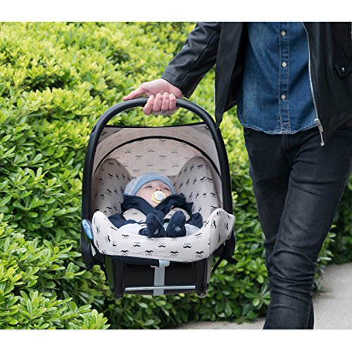Janabebe® – Baumwollbezug Mr Mustache Maxi -Cosi Cabriofix, Citi, Streety.fix, Jané Koos, Abdeckung Stubenwagen , Autositz , + Schutz Gurtzeug, - 2