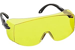 voltX 'OVERSPECS' Occhiali di sicurezza per uso industriale - Smoke (1Pair, Yellow)