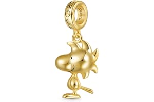 GNOCE Pendentif à Breloque Cacahuètes Debout Snoopy En Argent Sterling 925 Pour Femmes Et Filles Bijoux Cadeau Pour Les Fans