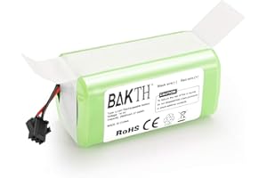 BAKTH 14.4V 2600mAh Li-Ion Batería de Reemplazo para Conga Excellence 990 950 1090 1790 1990, Ecovacs Deebot N79 N79S DN622, Eufy RoboVac 11 11S 12 15C 30 30C 35C, IKOHS NETBOT S14 S15