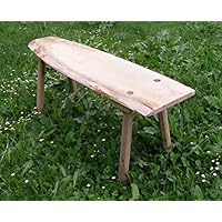 Mittelalterliche Bank, komplett aus Eiche 25-30 mm mit 8-kantigen Beinen, 115 cm lang für Larp, Reenactor, Tavernenbestuhlung