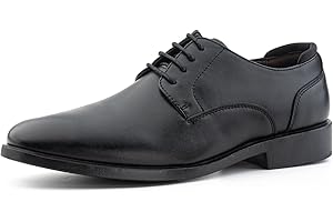 Hitmars Oxford Shoes for Men Derby Shoes Formal Dress Shoes Mens Lace Up Business Shoes Leather Classic Patent Brogues Shoes Black Brown Size 6-12