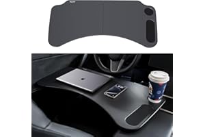 ‎SHOWEV ShowEv Tesla Model 3 Y Faltbarer Laptop-Arbeitstisch für Tesla Zubehör Lenkradtisch (Schwarz)
