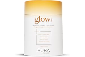 Pura Collagen Powdered Supplement Glow+, 10,000mg Hydrolysed Peptides, Hyaluronic Acid, Vitamins & Minerals, 28 Servings, 284 g