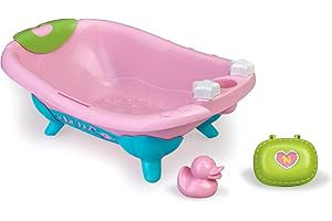 NENUCO - Bañera para Muñecos Bebé, Accesorio, Diseño Moderno y Cómodo, Incluye un Botecito y un Patito para Poder Jugar, +3 Años, Famosa (700015614)