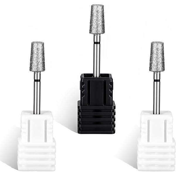 6-teiliges Nagelhautbohrer-Set | Nadelförmig Mit Diamantbeschichtung | Für Maniküre & Nagelhautreinigung | Inkl. Aufbewahrungsbasis