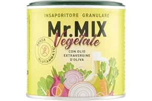 DIALBRODO Mr. MIX, Insaporitore Granulare Vegetale, Senza Glutammato, con Olio EVO, Barattolo da 115gr
