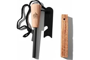 Primal Survival Fire Starter Kit – Outdoor Camping & Bushcraft Tool with Ferro Rod and Striker – Compact Emergency Fire Lighting Set – Great Gift Idea & Stocking Filler