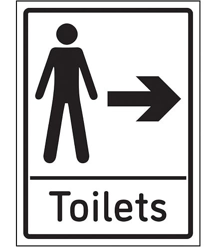 VSafety WC-Schild Mit Piktogrammen – Aluminium-Optik, 150x150 Mm, Inkl. Klebstoff