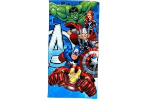 Carbotex Avengers AV211104-R Serviette de plage en coton 70 x 140 cm Multicolore