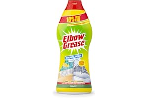 Elbow Grease Cream Cleaner With Micro Crystals For Kitchens And Bathrooms 550 Ml, Yellow, Lemon, 1 Pack