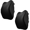 Frido Ultimate Car Neck Rest Pillow | Ultrasoft Pillow for Comfortable Car Rides | Superior Neck Support | Neck Pain Relief | Hi-Per Foam Head Rest Pillow with Washable Velvet Cover | Black | Set of 2