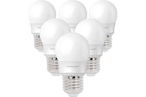 SINCELIGHT - E27 Culot petite ampoule P45 forme, 5W équivalent Ampoule Halogène 50W, Blanc Neutre 4000K, 500lm, IRC(RA≈92), 270 Degrés Angle, Pack de 6