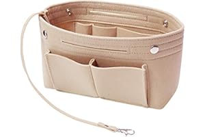 Soyizom Felt Handbag Purse Organiser Liner Shaper Insert Bag in Bag with Keychain for Speedy Neverfull, 8 Colors