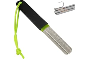 LPOLKVEMELH V-Groove Dart Sharpener, Portable Precision Slim Double Sided Diamond Grinding File, Compact Slim Fishing Hook Hone Sharpening Tool for Fishing Grinding Rapid Sharpening Reduced Bounce Outs