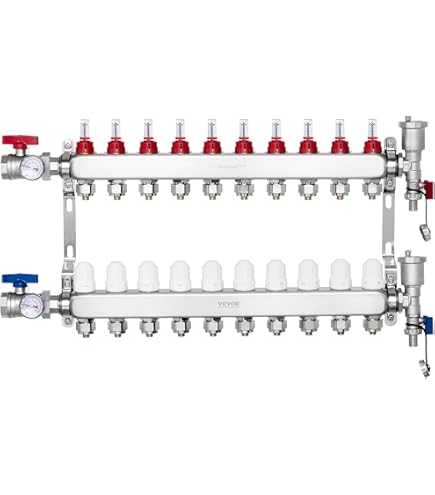 Collettore Di Distribuzione Da 1" Con 4 Vie In Ottone Per Impianti - Foto 5