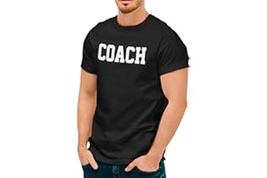 TeeDesign T-shirt Coach - trenerzy sportowi, mistrz piłki nożnej, koszykówka siatkówki, trener personalny, nauczyciele jogi, czarna koszulka dla mężczyzn i kobiet dla osób trenujących - trener