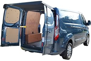 UK Custom Covers To Fit Ford Transit Custom (2013 Onwards) Tailored Rear Barn Door Awning Cover Black - BDC514