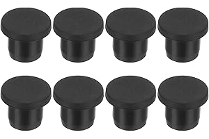‎PATIKIL PATIKIL 11mm Durchmesser Gummistopfen, 8 Stück Silikon Verschlussstopfen für 10-11mm Loch, Schwarz