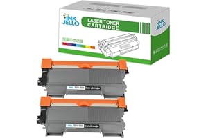 InkJello Compatible Toner Cartridge Replacement for Brother DCP-7055 DCP-7055W HL-2130 HL-2132 HL-2135W TN2010 (Black, 2-Pack)