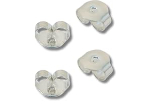 BEATE STOHR Ohrstecker Verschluss Silber 925, 4 Stück Ohrringverschlüsse, solide Verarbeitung, Stecker Verschluss