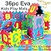 Produktbild Kinder spielen Mats EVA-Schaum Bodenmatte mti 36 Große Weiche Boden Fliesen Kinder Puzzle verzahnt mit Alphabet & Zahlen bunt von 2you