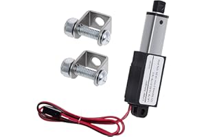 JNHCD Poweka Micro Linear Actuator Mini Electric Wasserdicht mit Montagewinkel 12V 60N Hub Länge 21mm Geschwindigkeit 50mm für Heimautomation Klapptische Betten Oberlichter Lift Integrierte Öfen