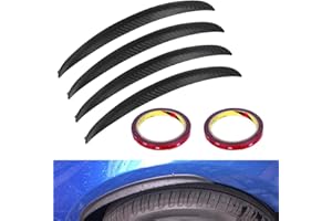 WANYIG Guardabarros Coche Universales 33CM Paso de Rueda Protector Anti-arañazos Accesorio de Automóvil Fender Flares Universal con Pegamento 3M (4 Piezas)