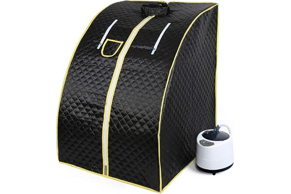 1000W Sauna à vapeur,Portable Home Sauna Infrarouge Spa Tente 98x70x80cm (Noir)