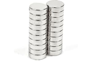 König Design Mini magnesy neodymowe, bardzo mocne, okrągłe, 6 x 2 mm, tarcza N35, super magnes, małe, o ekstremalnej przyczepności, krążek magnetyczny, 5 sztuk