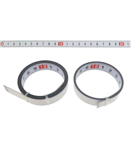 Lot De 4 Mètres Rubans Adhésifs : 1 M, Double échelle Graduée Et Dos