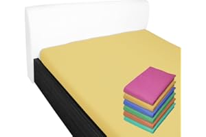 Nurtextil24 Bettlaken 210x240cm 28 Farben 100% Baumwolle ohne Gummizug (140x200cm & 160x200cm) Gelb