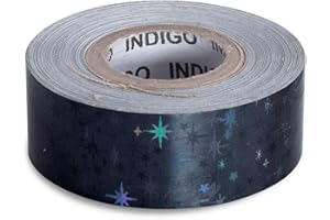 DRUNA Nastro Adesivo Ginnastica Ritmica Stars Indigo 20mm*14m | Nastro Decorativo per Mazze & Cerchi | Personalizza e Proteggi i Tuoi Attrezzi