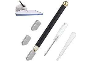 SARIPUTA Coupe Verre Professionnel 2-20 mm, Diamant Coupe Verre avec Pointe en Carbure, Coupe Verre Diamant à Main avec Alimentation Automatique en Huile, Outil de Coupe compatible avec Verre, Carrelage, Miroi