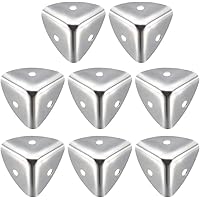 sourcing map Kistenschutz Box Kantenschutz Metall 25x25x25mm (8 Stück) -Silberton