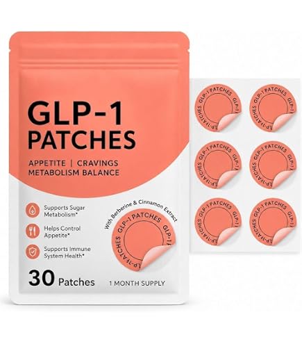 Flair Fusion GLP-1 Patches for Appetite, Cravings and Metabolism Balance, with Berberine & Cinnamon Extract, 30 Patches Health & Personal Care