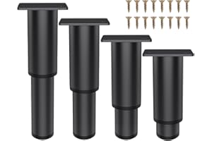 Chanurae Regulowane nóżki meblowe 10 cm, metalowe nóżki do szafy, sofy, nogi do mebli/sofy, stołu, krzesła, biurka, kuchni, szafy, nóg