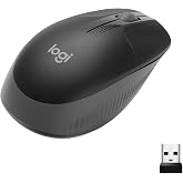 Logitech M190 kablosuz fare, iki elle kullanım i&ccedil;in kavisli tasarım, 18 ay pil &ouml;mr&uuml; artı g&uuml;&ccedil; tasarrufu modu, USB alıcısı, gen