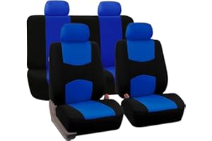 MeKnMoney Auto Set Coprisedili Per Fiat Panda 2003-2026/Fiat Panda 4x4 2004-2026, Traspirante Set Fodere Anteriori Posteriori Copri Protezione Accessori,C/Black Blue