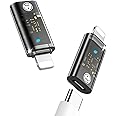 MoKo USB C to Lightning Adapter, Support 35W PD Fast Charging & Data Sync Lightning Male to USB C Female Adapter Compatible with iPhone 14/13/12/11/iPad/iPod/AirPods, Not for Headphones/OTG, Black